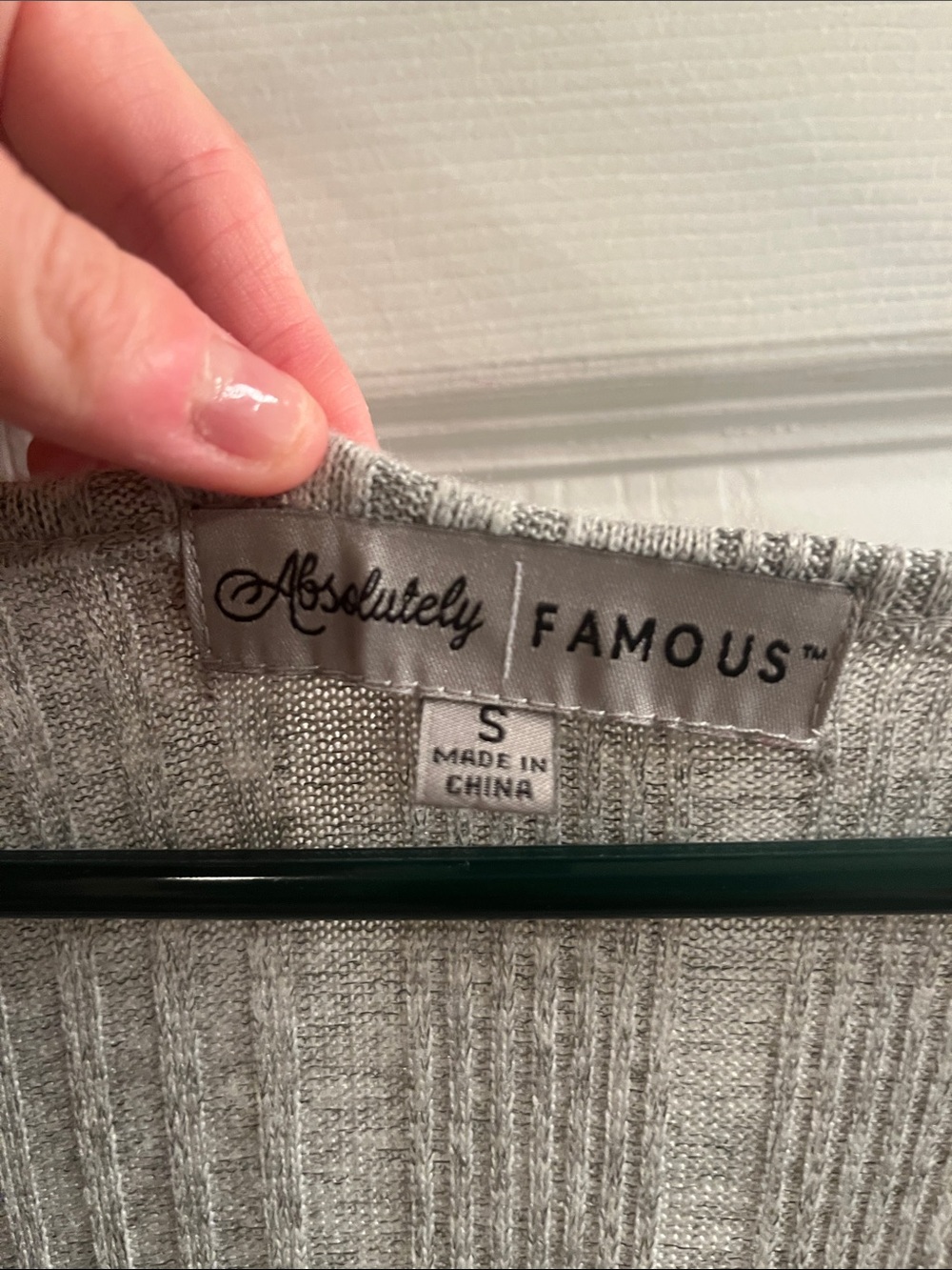 Absolutely Famous Bodycon Gray Sweater Dress - Picture 3 of 5